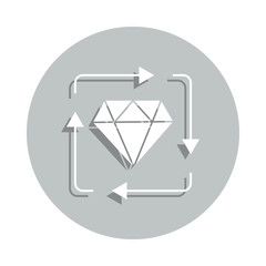 Aufkleber - diamond, arrow, continuous improvement badge icon. Simple glyph, flat vector of Business icons for ui and ux, website or mobile application