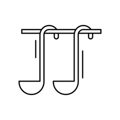 Poster - Ladle icon. Simple line, outline vector elements of kitchen object for ui and ux, website or mobile application