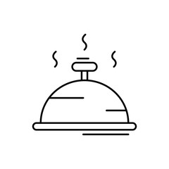 Poster - Serve icon. Simple line, outline vector elements of kitchen object for ui and ux, website or mobile application