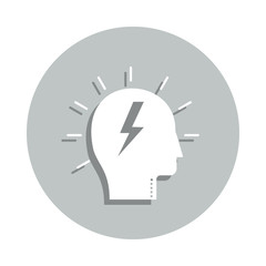 Poster - had, light, conscious thinking badge icon. Simple glyph, flat vector of Business icons for ui and ux, website or mobile application