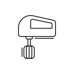Poster - Mixer icon. Simple line, outline vector elements of kitchen object for ui and ux, website or mobile application