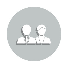 Aufkleber - businessmen, customers badge icon. Simple glyph, flat vector of Business icons for ui and ux, website or mobile application