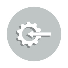 Aufkleber - gear, arrow, integration badge icon. Simple glyph, flat vector of Business icons for ui and ux, website or mobile application