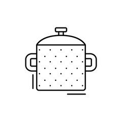 Poster - Slow cooker icon. Simple line, outline vector elements of kitchen object for ui and ux, website or mobile application