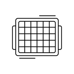 Poster - Grill icon. Simple line, outline vector elements of kitchen object for ui and ux, website or mobile application