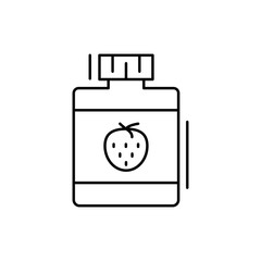 Poster - Strawberry icon. Simple line, outline vector elements of kitchen object for ui and ux, website or mobile application