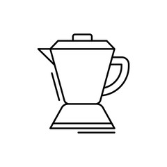 Poster - Coffee maker icon. Simple line, outline vector elements of kitchen object for ui and ux, website or mobile application