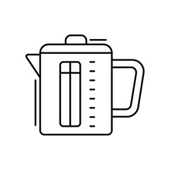 Poster - Kettle icon. Simple line, outline vector elements of kitchen object for ui and ux, website or mobile application