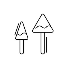 Poster - Cake icon. Simple line, outline vector elements of kitchen object for ui and ux, website or mobile application