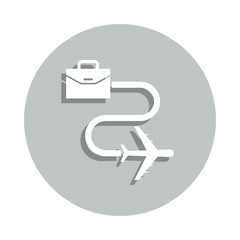 Poster - diplomat, aircraft, business travel badge icon. Simple glyph, flat vector of Business icons for ui and ux, website or mobile application