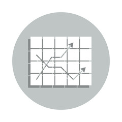 Aufkleber - chart, arrow up, organization chart badge icon. Simple glyph, flat vector of Business icons for ui and ux, website or mobile application