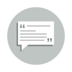 Poster - bubble, testimonial badge icon. simple glyph, flat vector of business icons for ui and ux, website o