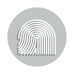 Aufkleber - fingerprint badge icon. Simple glyph, flat vector of Business icons for ui and ux, website or mobile application