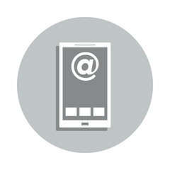 Aufkleber - mail app, email, smartphone badge icon. Simple glyph, flat vector of Business icons for ui and ux, website or mobile application