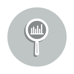 Aufkleber - magnifier, diagnostics, chart badge icon. Simple glyph, flat vector of Business icons for ui and ux, website or mobile application