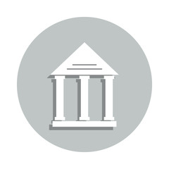 Poster - bank, building, corporate university badge icon. Simple glyph, flat vector of Business icons for ui and ux, website or mobile application
