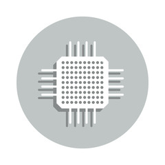 Aufkleber - hardware, cpu badge icon. Simple glyph, flat vector of Business icons for ui and ux, website or mobile application
