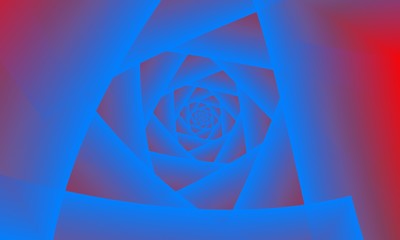 fractal, spiral rotation depth, luminous red