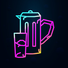 Poster - Water, jug, glass nolan icon. Simple thin line, outline vector of dia de muertos icons for ui and ux, website or mobile application