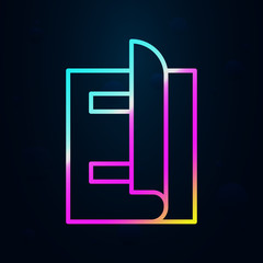 Poster - editorial, magazine nolan icon. Simple thin line, outline vector of Editorial design icons for ui and ux, website or mobile application