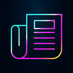 Poster - editorial, newspaper nolan icon. Simple thin line, outline vector of Editorial design icons for ui and ux, website or mobile application