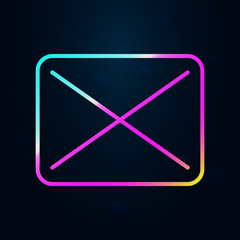 Poster - editorial, image nolan icon. Simple thin line, outline vector of Editorial design icons for ui and ux, website or mobile application