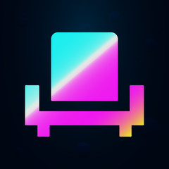 Poster - Bookshelf with books nolan icon. Simple thin line, outline vector of furniture icons for ui and ux, website or mobile application