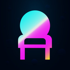 Sticker - Armchair nolan icon. Simple thin line, outline vector of furniture icons for ui and ux, website or mobile application