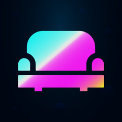 Sticker - Armchair nolan icon. Simple thin line, outline vector of furniture icons for ui and ux, website or mobile application