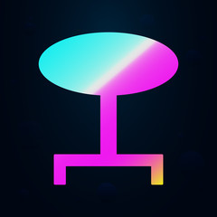 Poster - Lamp nolan icon. Simple thin line, outline vector of furniture icons for ui and ux, website or mobile application