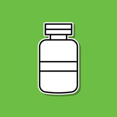 Poster - Pills sticker icon. Simple thin line, outline vector of medical icons for ui and ux, website or mobile application