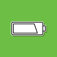 Poster - Battery sticker icon. Simple thin line, outline vector of photography icons for ui and ux, website or mobile application
