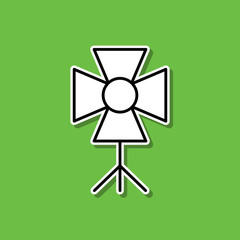 Poster - Reflection light sticker icon. Simple thin line, outline vector of photography icons for ui and ux, website or mobile application