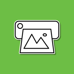 Poster - Printer sticker icon. Simple thin line, outline vector of photography icons for ui and ux, website or mobile application