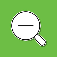 Poster - Magnifying glass sticker icon. Simple thin line, outline vector of photography icons for ui and ux, website or mobile application