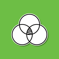 Poster - Bubble chart line sticker icon. Simple thin line, outline vector of chart and diagram icons for ui and ux, website or mobile application