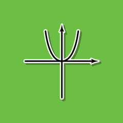 Poster - Diagram in physics line sticker icon. Simple thin line, outline vector of chart and diagram icons for ui and ux, website or mobile application
