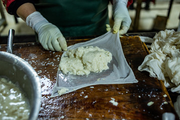 Tofu workshop handmade tofu production process