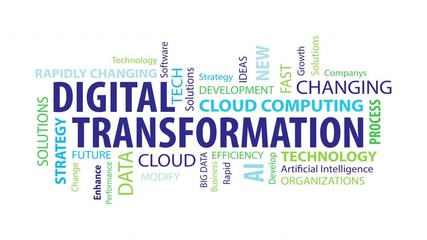 Wall Mural - Digital Transformation Word Cloud