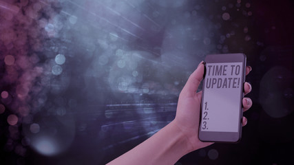 Wall Mural - Handwriting text Time To Update. Conceptual photo this is right moment to make something more modern new