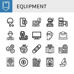 Sticker - Set of equipment icons