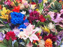 Close Up Of Artificial Flower Bouquet.