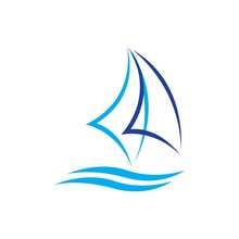 Sailing Logo Vector Icon Concept Illustration Design Template