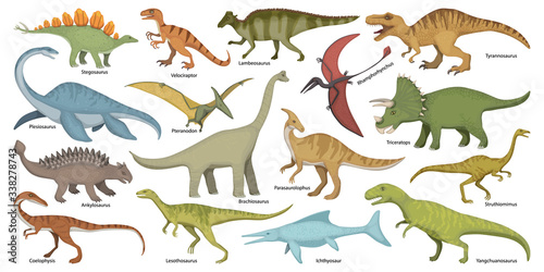 Fotografía Dinosaur isolated cartoon set icon