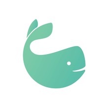 Logo Whale Icon Vector