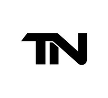 Initial 2 Letter Logo Modern Simple Black TN
