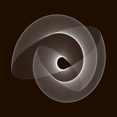 Wall Mural - Spirograph abstract element on a black background.