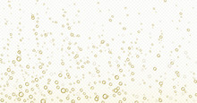 Soda Bubbles, Champagne, Water Or Oxygen Air Fizz, Carbonated Drink Or Underwater Abstract Background. Dynamic Motion, Transparent Aqua With Randomly Moving Fizzing Moisture Drops, Realistic 3d Vector