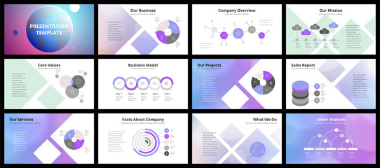 Wall Mural - business presentation templates