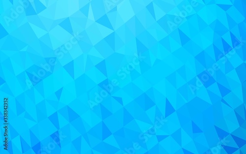 Mata magnetyczna Light BLUE vector polygon abstract backdrop. A vague abstract illustration with gradient. Template for your brand book.